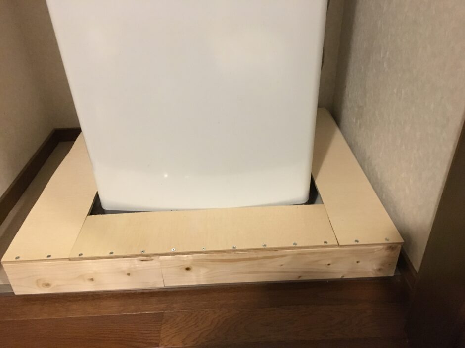 防水パンカバーの完成写真です。