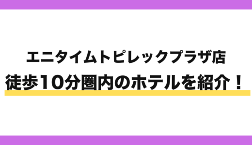 エニタイムフィットネストピレックプラザ店から徒歩10分圏内のホテル1選